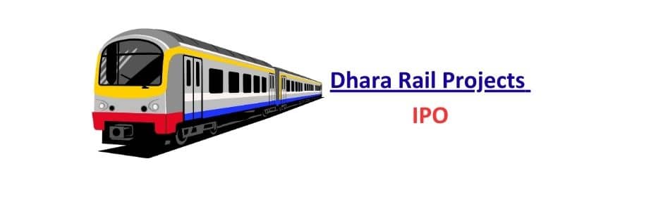 Investor checking Dhara Rail Projects IPO details and financial ratios on a mobile trading app