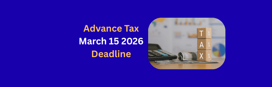 Advance tax March 15 deadline flowchart: e-Pay Tax portal steps, Challan 280 generation, payment modes and penalty interest table FY 2025-26