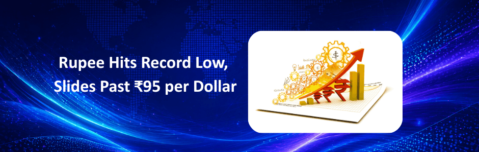 Indian rupee falling against US dollar currency chart