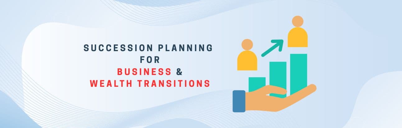 Family business owners discussing succession planning and wealth transition strategy with financial advisor