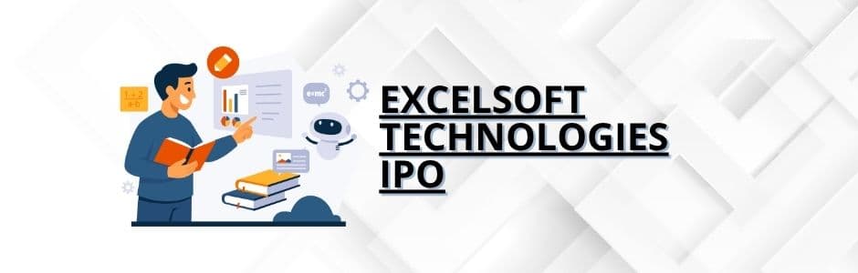 Investor reviewing Excelsoft Technologies IPO application details via mobile