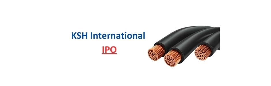 Investor analysing KSH International IPO price band, lot size and issue size on a trading dashboard