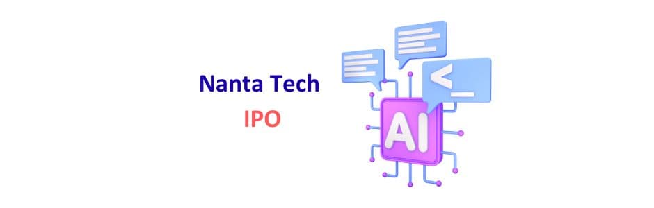 Nanta Tech IPO 2025 graphic showing audio-visual equipment, service robots and a timeline of the SME IPO