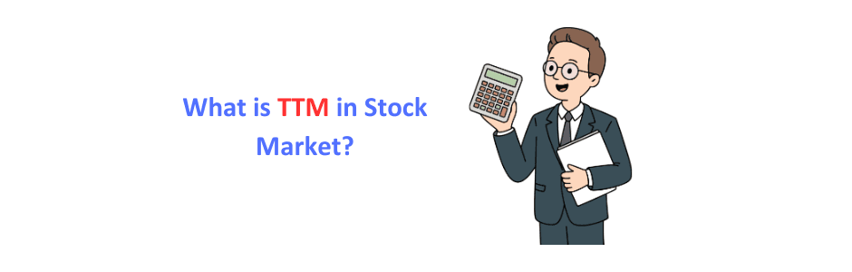 Diagram explaining Trailing Twelve Months (TTM) as a rolling 12-month period that updates with every new quarterly earnings report to show current stock valuation.