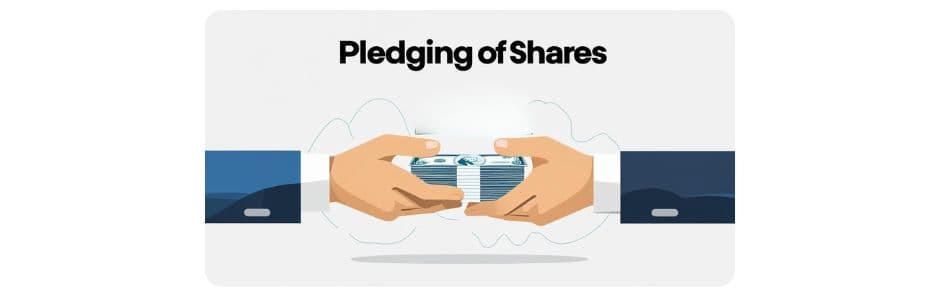 Illustration showing pledging of shares by a promoter