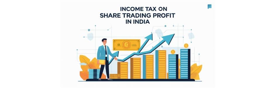 Indian investor calculating income tax on share trading profits