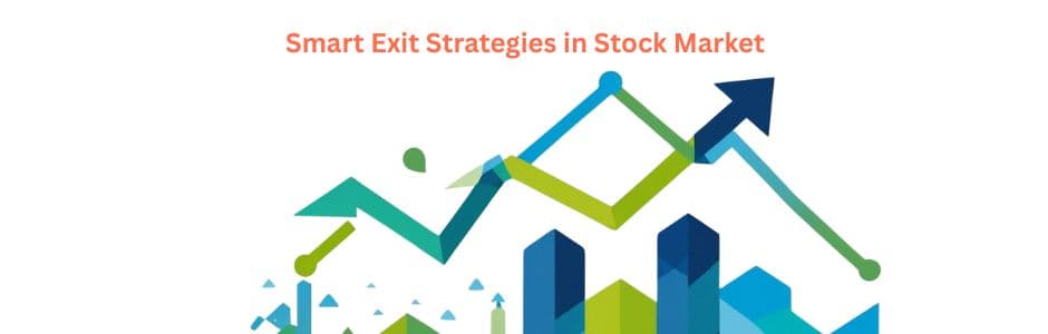 Investor checking stock exit strategy on screen with green and red charts