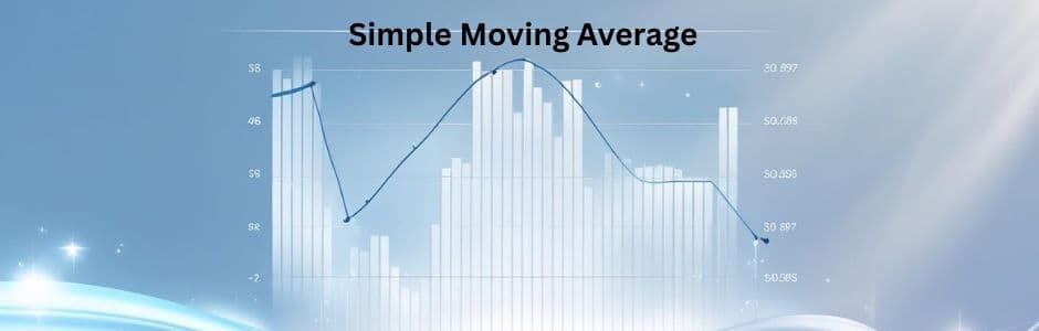 Stock chart showing simple moving average line