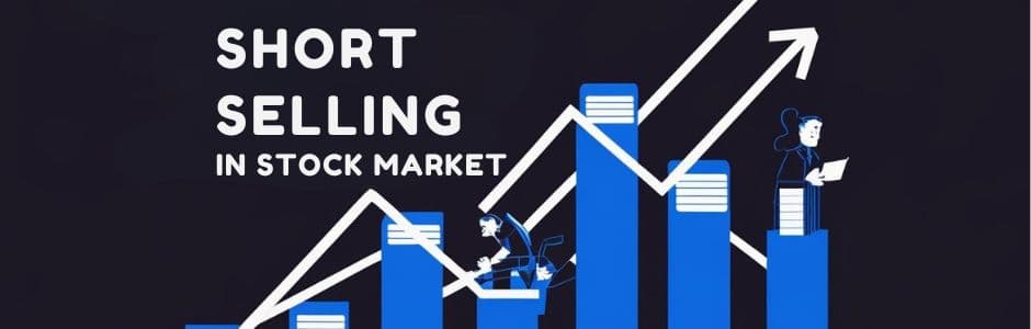 Trader viewing falling stock chart representing short selling opportunity