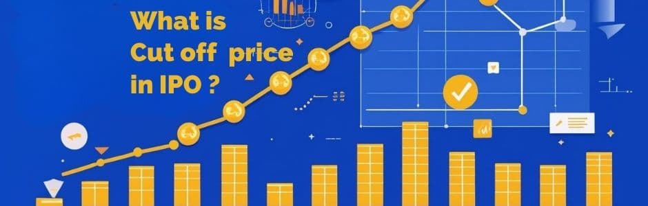 Mobile app interface showing an investor applying for an IPO at cut-off price with JM Financial Services platform