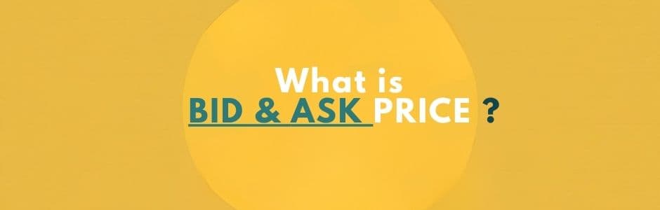 Illustration explaining bid-ask spread with example stock prices