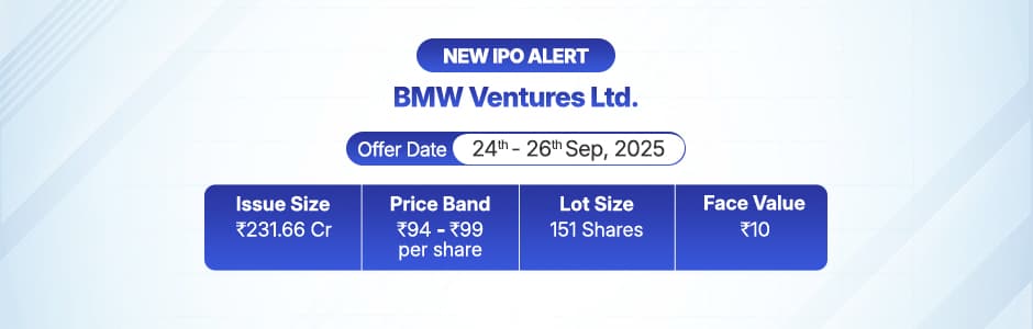 Infographic showing BMW Ventures IPO timeline, lot sizes, and business verticals