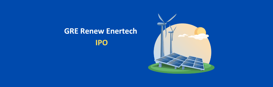 Investor checking GRE Renew Enertech IPO dates, lot size 2400 shares and financial ratios on a trading app
