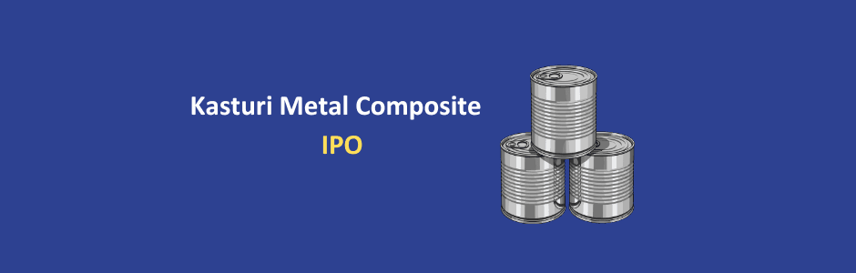 Investor reviewing Kasturi Metal Composite IPO dates, lot size 4000 shares and financial ratios on a trading app