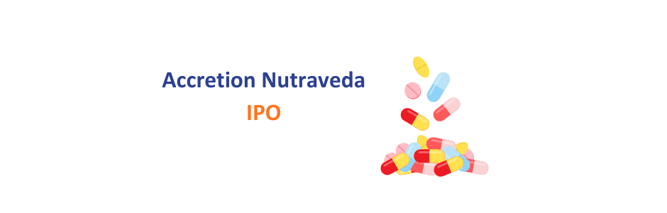 nvestor checking Accretion Nutraveda IPO dates, lot size 2000 shares on a mobile trading app
