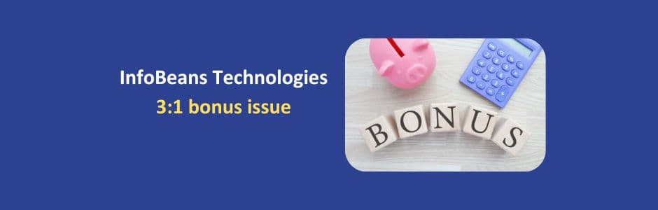 Retail investor checking InfoBeans 3:1 bonus record date 27 February 2026 on a stock market app