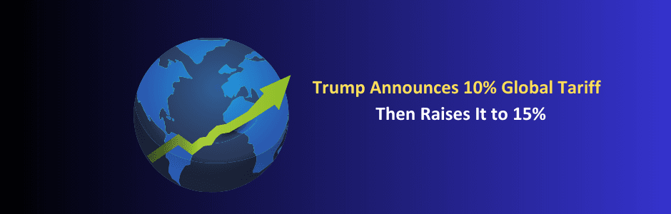 President Trump at White House press conference announcing 10% global tariff after Supreme Court strikes down IEEPA tariffs — February 20, 2026