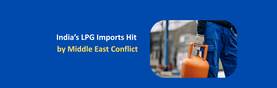 Map showing India’s LPG import diversification from Middle East to Russia and US sources