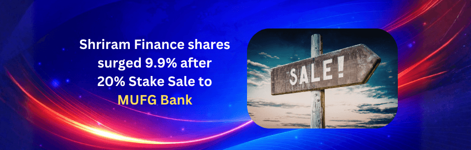 MUFG Bank 20% stake Shriram Finance ₹39,618 Cr deal infographic: 471M shares at ₹840.93, stock +9.9% to ₹1023, ownership chart, strategic benefits
