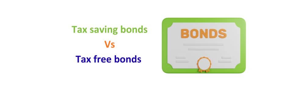 Comparison chart illustrating key differences between tax saving 54EC bonds and tax free government-backed bonds for Indian investors