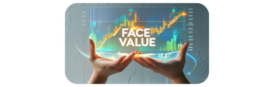 Investor checking face value in stock report