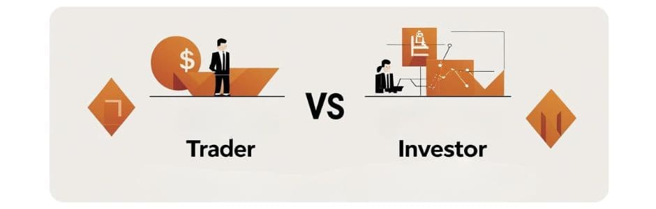 Comparison table of trader vs investor characteristics