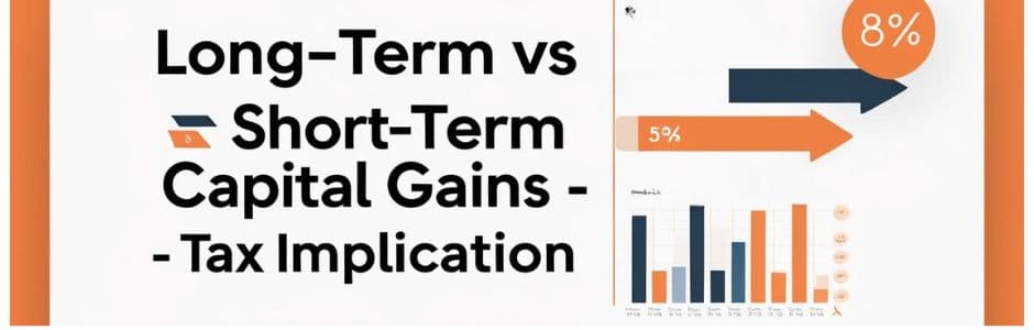 illustration of Short-term vs long-term capital gains tax chart