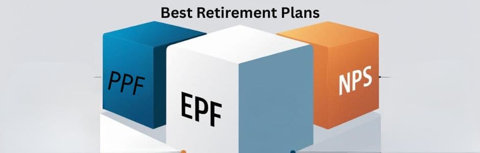 Comparison table of PPF, EPF, and NPS retirement savings schemes