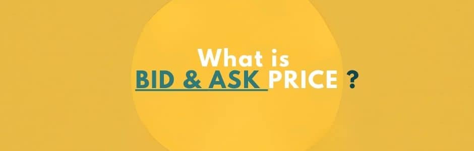 Illustration explaining bid-ask spread with example stock prices