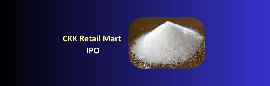 Investor checking CKK Retail Mart IPO details including price band ₹155–163 and lot size 800 on a stock app