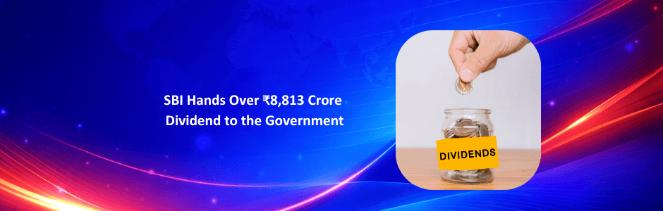 State Bank of India handed over an ₹8,813 crore dividend cheque to the government for FY26, backed by record profits and improved NPAs.