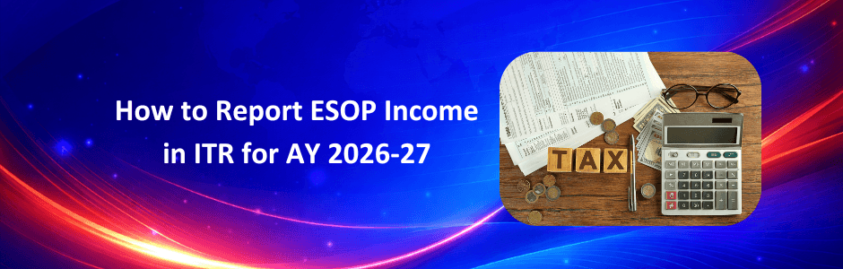 ESOP income ITR reporting AY 2026-27 infographic
