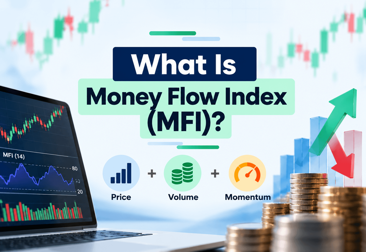 Money Flow Index (MFI) indicator showing price, volume and momentum analysis